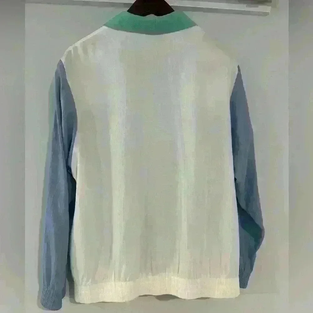 Vintage 80s 90s‎ Alfred Dunner Colorblock Zipup jacket - Picture 3 of 3